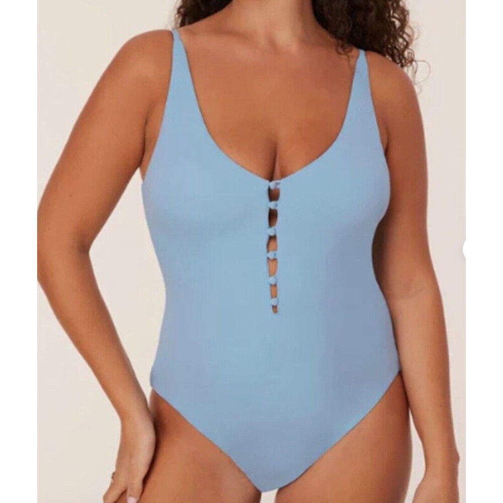 NWOT Flawed Andie Swim Women's The Milos One Piece Swimsuit Sky Blue size Small